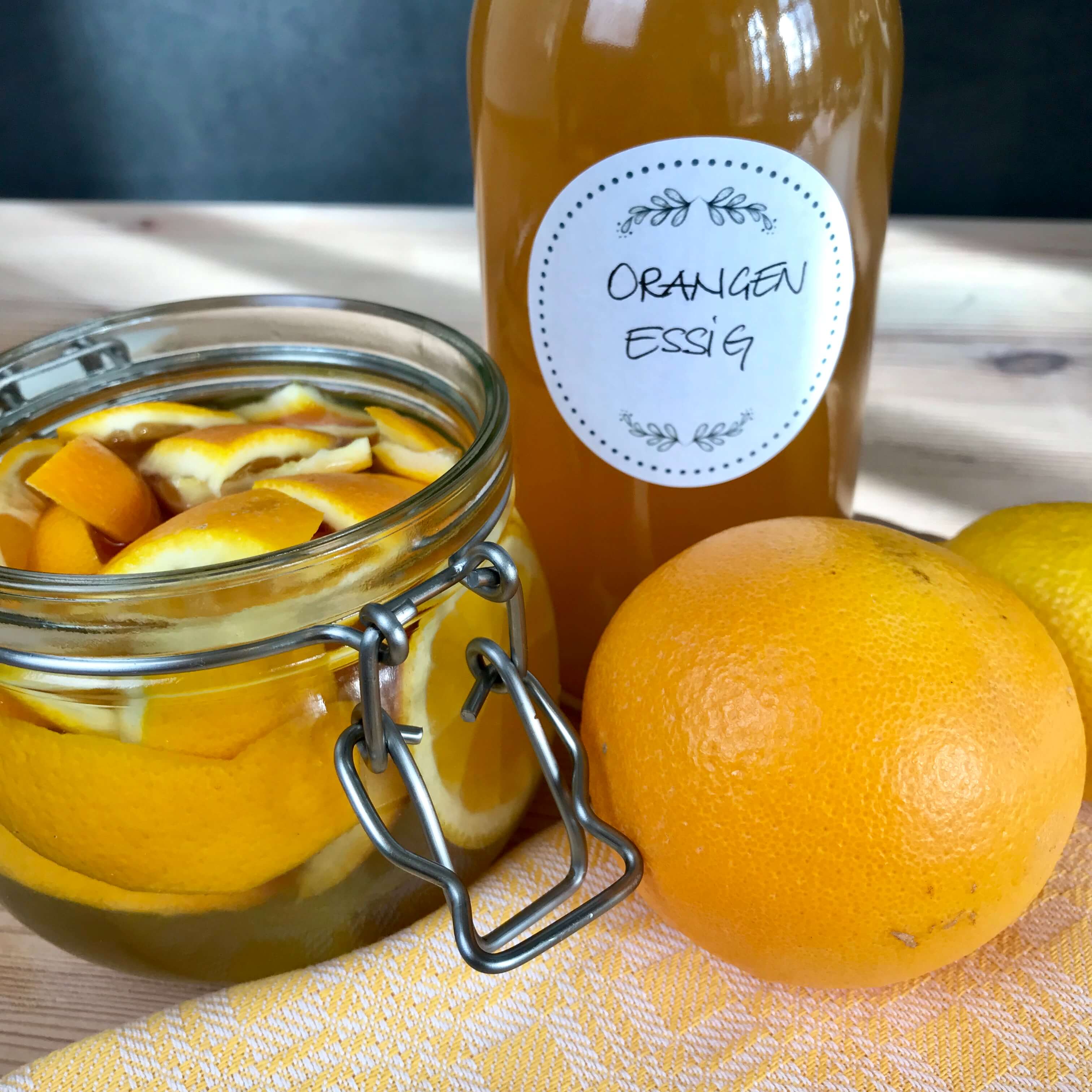 Orangenessig für Orangenreiniger selber machen