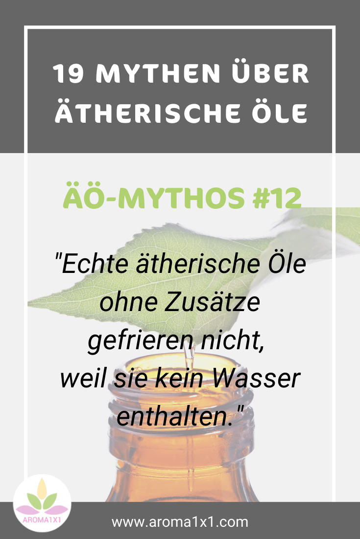 echte ätherische Öle gefrieren nicht