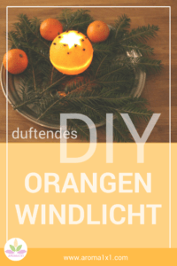 Orangen-Windlicht