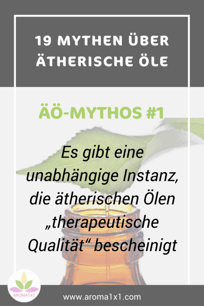 ätherische Öle therapeutische Qualität