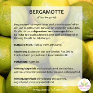 Bergamotteöl Wirkung Profil
