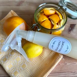 Orangenreiniger Spray mit Orangenessig selber machen