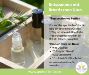 ätherische Öle zum Entspannen Rescue Stick Roll on mit Neroliöl
