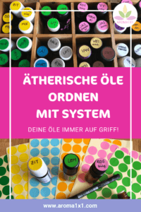 ätherische Öle ordnen mit Etiketten