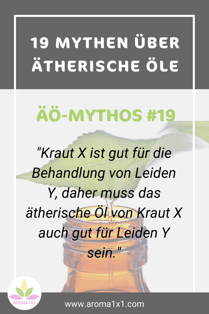 ätherisches Öl wirkt wie Kraut aus dem es gewonnen wird